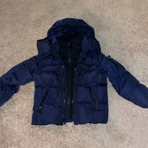 SAM. Kids Dark Blue Hooded Puffer Jacket